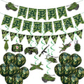 GSYUNZYKJ Army Birthday Party Decorations – Camouflage Military Banner, Balloons & Swirls