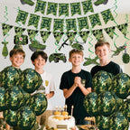 GSYUNZYKJ Army Birthday Party Decorations – Camouflage Military Banner, Balloons & Swirls