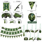 GSYUNZYKJ Army Birthday Party Decorations – Camouflage Military Banner, Balloons & Swirls