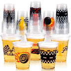 GuassLee 50 Race Car Birthday Party Cups – 12oz Checkered Flag Disposable