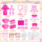 Guifizeiom Spa Party Kit for Girls — 6 Satin Robes & Sleepover Essentials