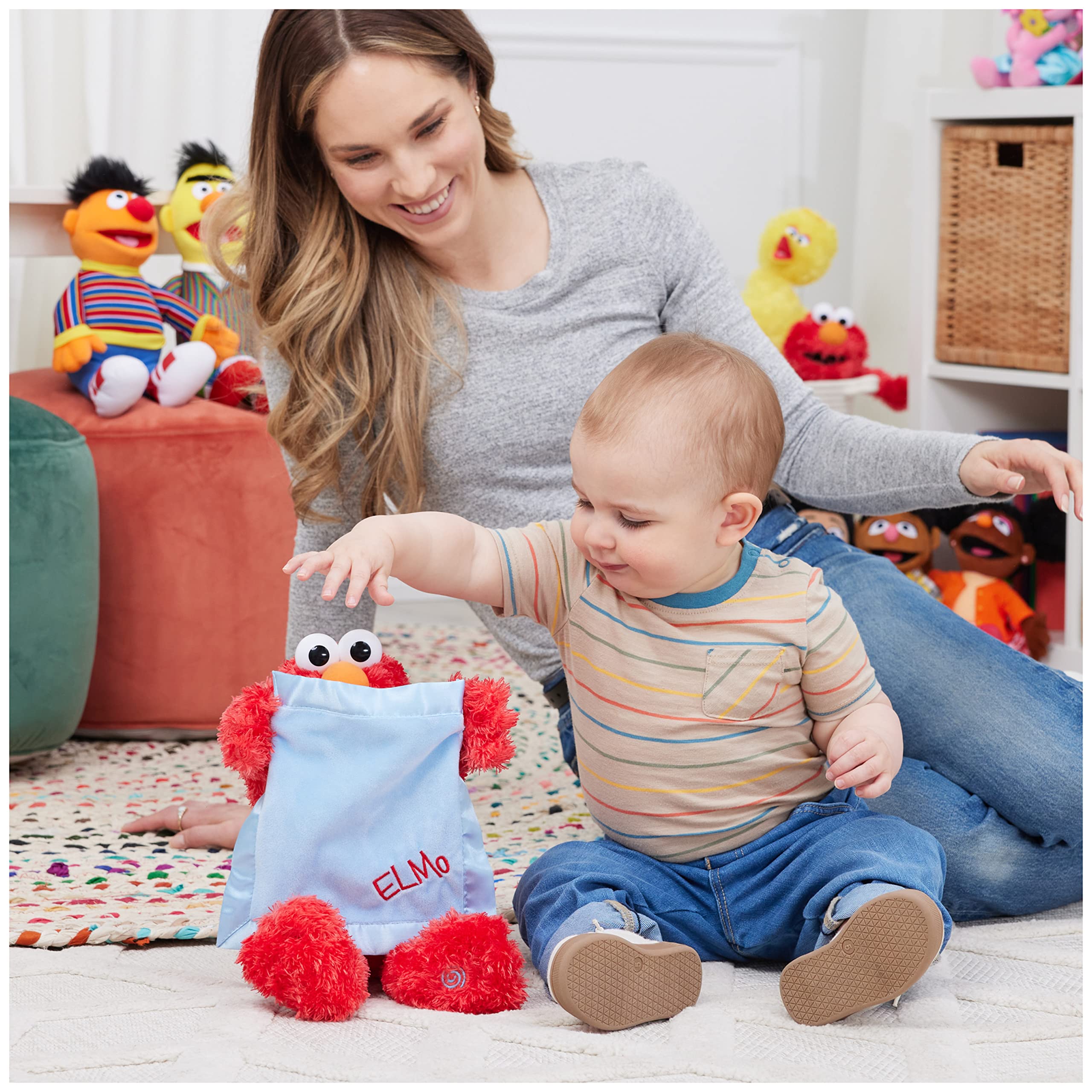 GUND Peek-a-Boo Elmo Animated Plush – 15” Sesame Street Official Toy for Ages 18 Months+