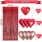 Guudmua 72 Pcs Valentines Day Decor Kit – Balloons, Petals & Romantic Accents