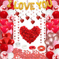 Guudmua 72 Pcs Valentines Day Decor Kit – Balloons, Petals & Romantic Accents