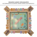 GUYTRENDz Custom Board Game Frame — Personalized Organizer for Monopoly and Economic-Themed Sets | Natural Finish