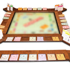 GUYTRENDz Custom Board Game Frame — Personalized Monopoly Organizer, Red Oak