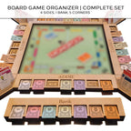 GUYTRENDz Custom Board Game Frame — Personalized Organizer for Monopoly and Economic-Themed Sets | Natural Finish