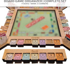 GUYTRENDz Custom Board Game Frame Ebony – Monopoly Organizer Complete Set