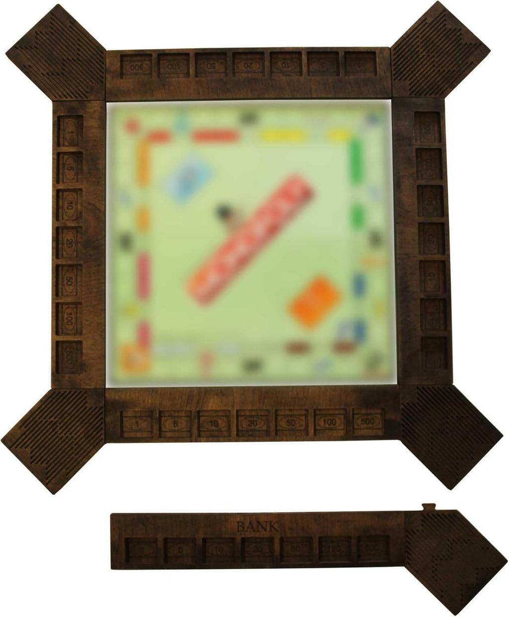 GUYTRENDz Custom Board Game Frame Ebony – Monopoly Organizer Complete Set