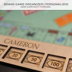 GUYTRENDz Custom Board Game Frame Ebony – Monopoly Organizer Complete Set