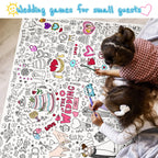 GWHOLE Giant Coloring Poster 40x28 Inch – Wedding Themed Colorable Tablecloth for Home, School, Bridal Shower