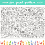GWHOLE Giant Coloring Poster 40x28 Inch – Wedding Themed Colorable Tablecloth for Home, School, Bridal Shower