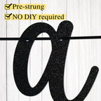 GXSOVSO Go Shawty Birthday Banner - Black Glitter Hip Hop Party Decor