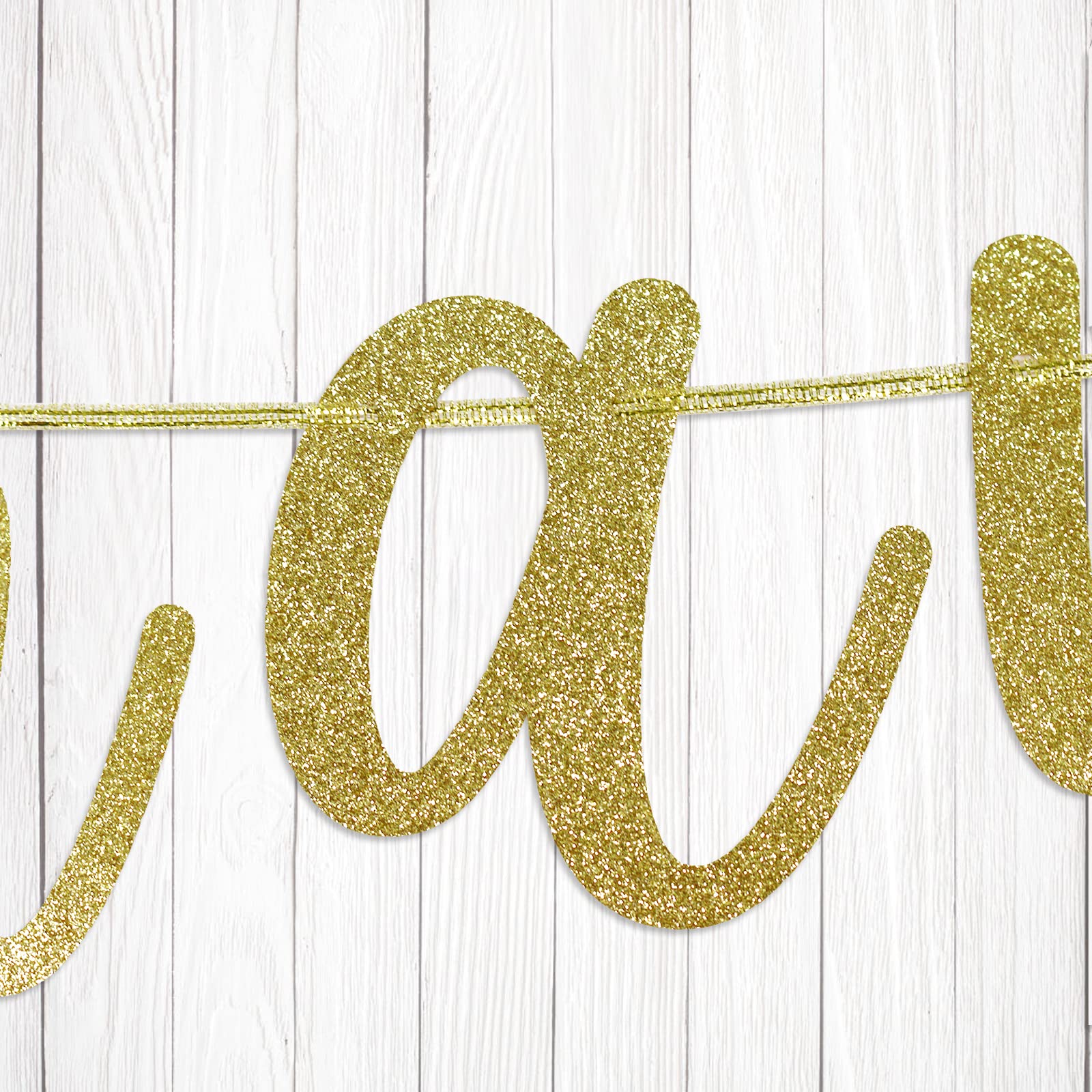 GXSOVSO Go Shawty Birthday Banner - Gold Hip Hop Party Decor