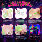GYIPFIPA UV Neon Balloons Kit – Glow in the Dark Party Decor with 4D Explosion Star Balloons