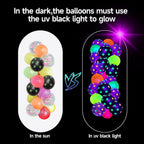 GYIPFIPA 90 Pcs UV Neon Balloons – Glow in the Dark Polka Dot Balloons for Birthday, Wedding & Parties
