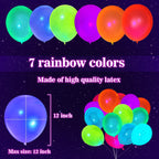GYIPFIPA 100 Pcs UV Neon Balloons – Glow in the Dark Party Decor