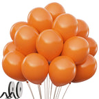 GYIPFIPA Orange Balloons 100 Pack 12-inch Latex with Ribbons for Halloween & Parties