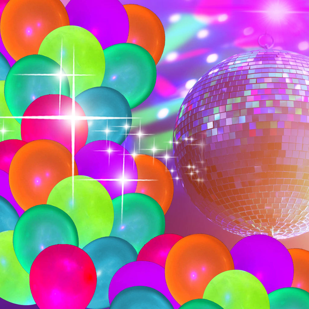 GYIPFIPA 300 Pcs UV Neon Balloons – Glow in the Dark Balloons for Parties and Weddings