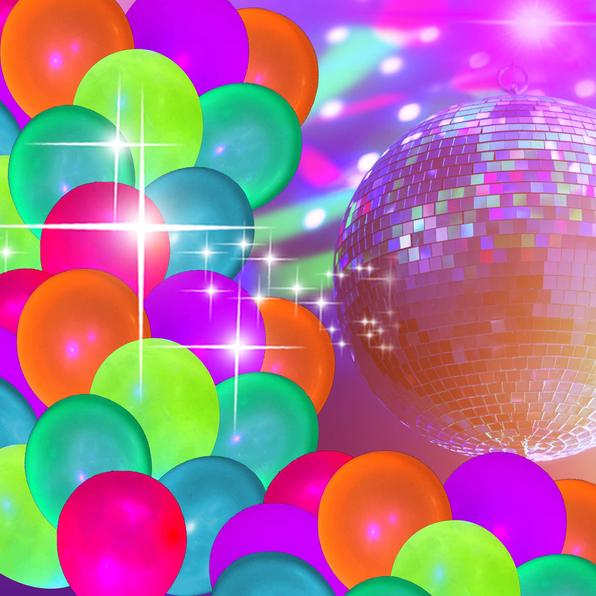 GYIPFIPA 300 Pcs UV Neon Balloons – Glow in the Dark Balloons for Parties and Weddings