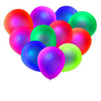 GYIPFIPA 110 Pcs UV Neon Balloons – 7 Colors, Blacklight Glow Party Decorations