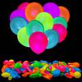 GYIPFIPA 100 Pcs UV Neon Balloons – Glow in the Dark Party Decor
