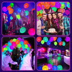 GYIPFIPA 100 Pcs UV Neon Balloons – Glow in the Dark Party Decor