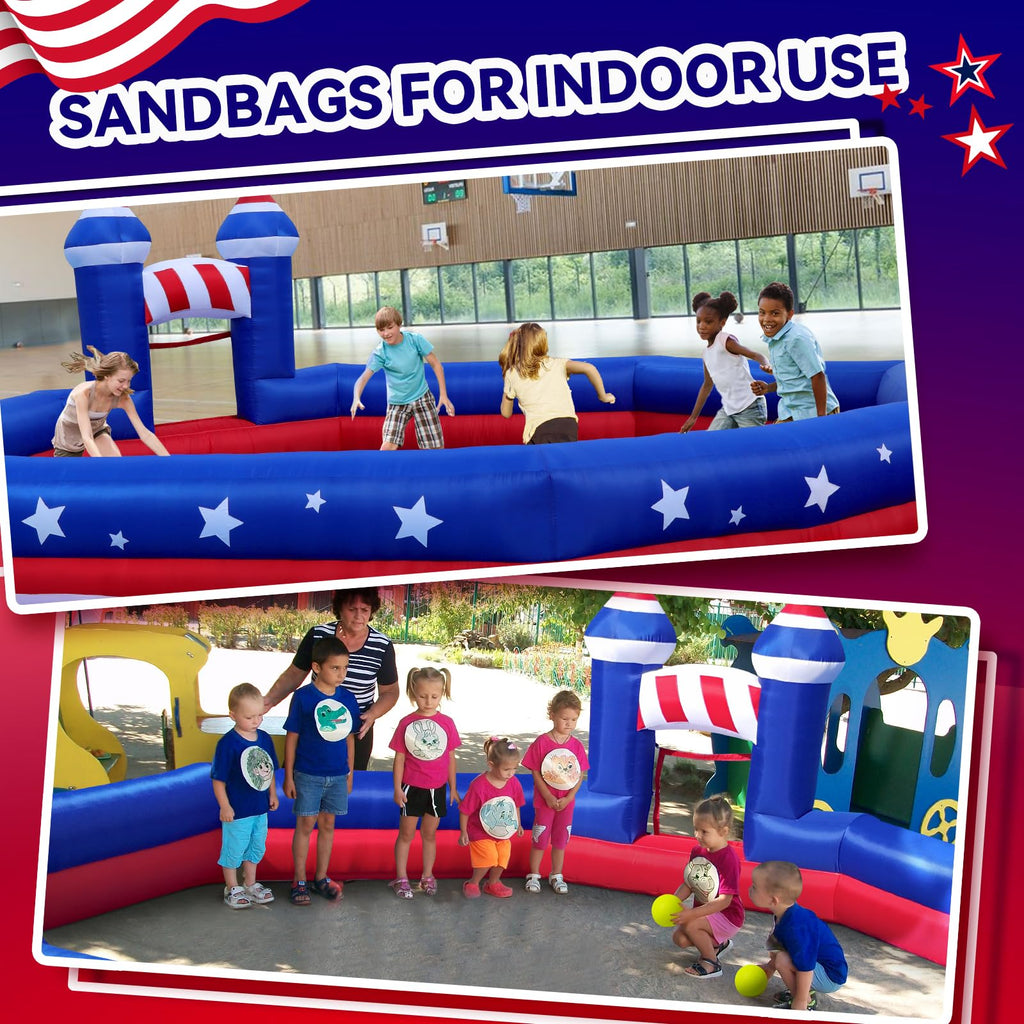 GYMMALL Gaga Ball Pit Inflatable 20FT with Built-in Blower – Portable Indoor/Outdoor Gagaball Court