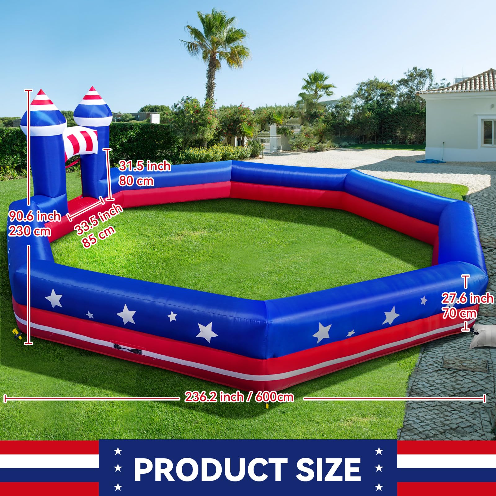 GYMMALL Gaga Ball Pit Inflatable 20FT with Built-in Blower – Portable Indoor/Outdoor Gagaball Court