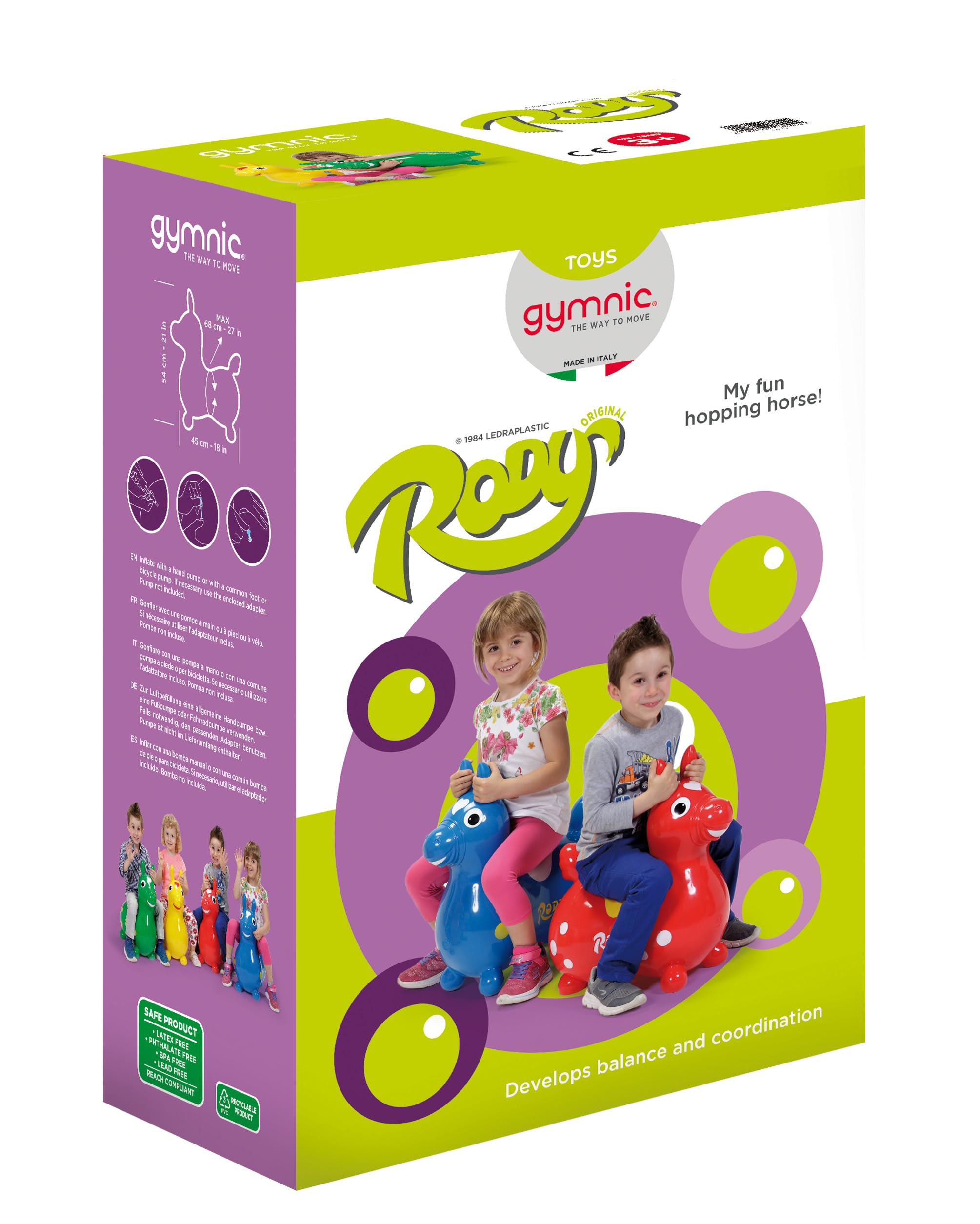Gymnic Rody Blue Bounce Horse – Safe, Durable Balance Toy for Kids