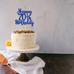 Gyufise 70th Birthday Cake Topper – Glitter 70 & Fabulous (Blue), Cheers to 70 Years