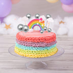 Gyufise 30Pcs Mini Balloon Cake Toppers – Foam Ball Cupcake Picks, Faux Pearl Balls, Silver