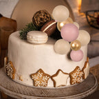 Gyufise 30Pcs Ball Cake Topper Set – Apricot Gold Ball Picks for Bear Theme Parties