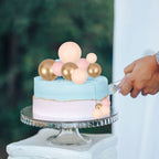 Gyufise 30Pcs Ball Cake Topper Set – Apricot Gold Ball Picks for Bear Theme Parties