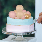 Gyufise 30Pcs Ball Cake Topper Set – Apricot Gold Ball Picks for Bear Theme Parties