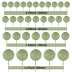 Gyufise 30Pcs Ball Cake Toppers – Matcha Green Foam Balloon Picks for Celebrations
