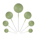 Gyufise 30Pcs Ball Cake Toppers – Matcha Green Foam Balloon Picks for Celebrations