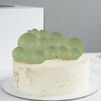 Gyufise 30Pcs Ball Cake Toppers – Matcha Green Foam Balloon Picks for Celebrations