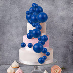 Gyufise 30Pcs Ball Cupcake Toppers – Foam Ball Cake Picks, Royal Blue