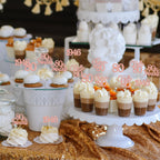 Gyufise 30 Pcs 80th Birthday Cupcake Toppers – Rose Gold Cake Decorations for 80th Birthday & Anniversary
