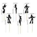 Gyufise 24Pcs 70's Disco Cupcake Toppers – Disco Ball Party Decor