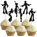 Gyufise 24Pcs 70's Disco Cupcake Toppers – Disco Ball Party Decor
