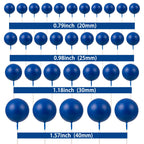 Gyufise 30Pcs Ball Cupcake Toppers – Foam Ball Cake Picks, Royal Blue