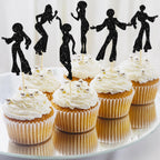 Gyufise 24Pcs 70's Disco Cupcake Toppers – Disco Ball Party Decor