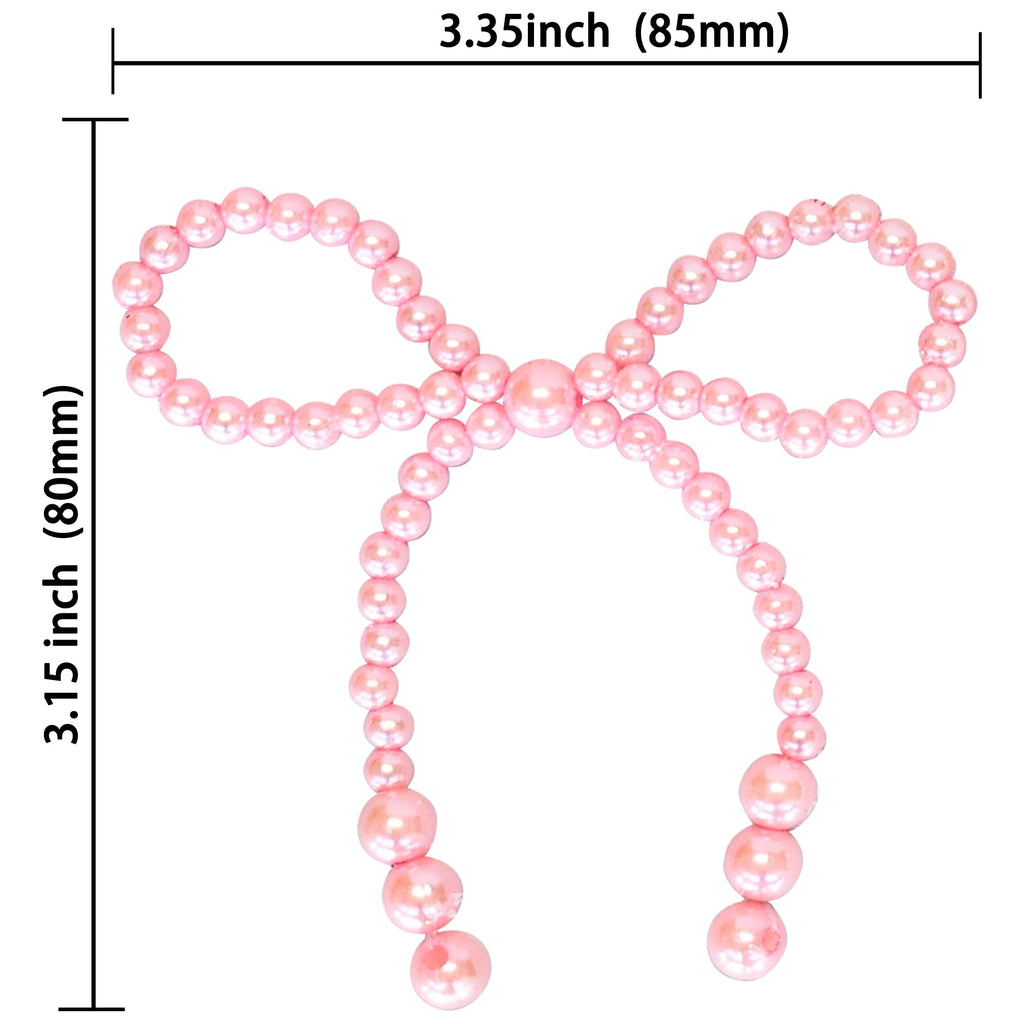 Gyufise 15Pcs Pearl Bow Cake Toppers – Elegant Cake Decorations for Weddings, Birthdays, Baby Showers