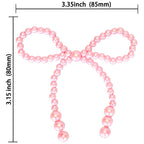 Gyufise 15Pcs Pearl Bow Cake Toppers – Elegant Cake Decorations for Weddings, Birthdays, Baby Showers