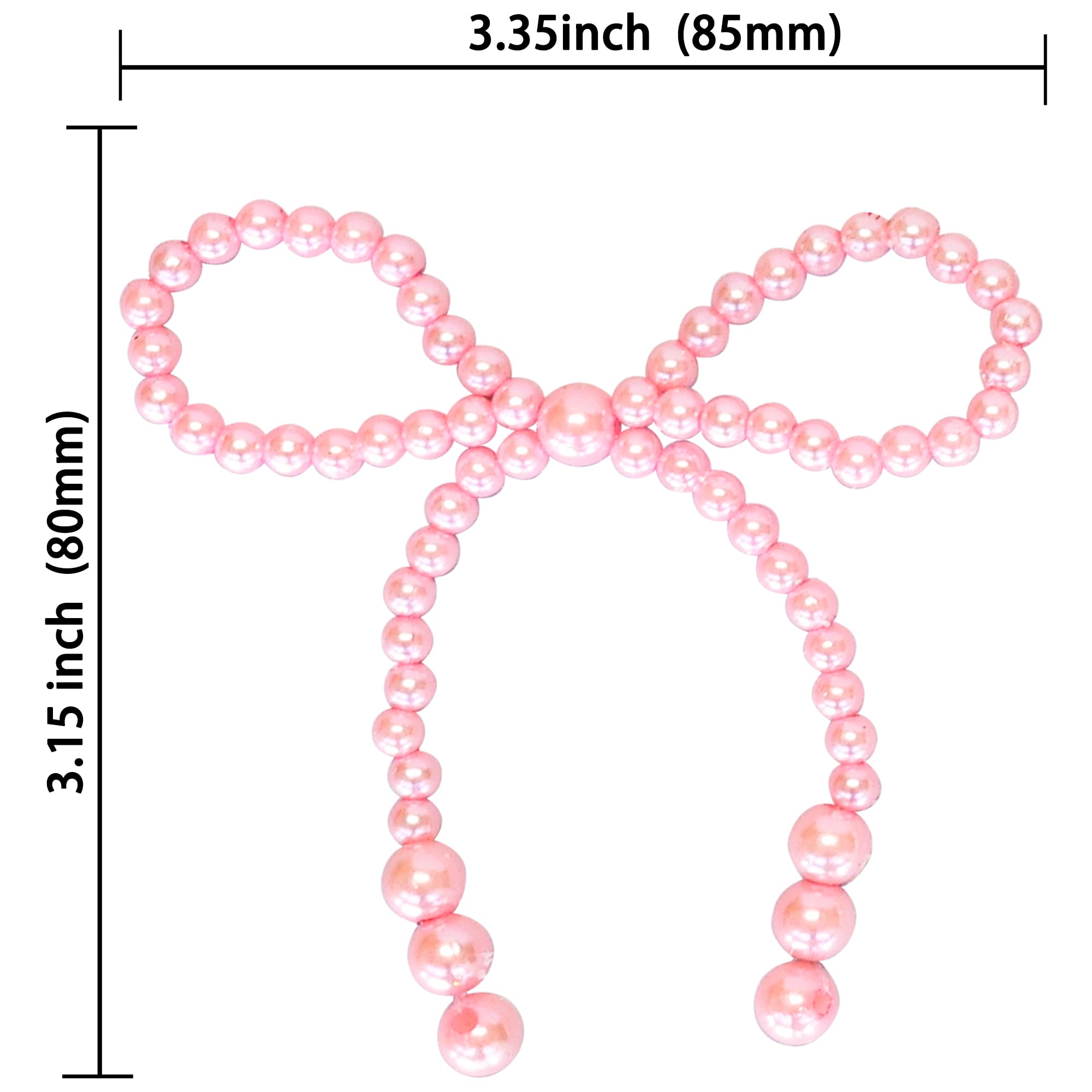 Gyufise 15Pcs Pearl Bow Cake Toppers – Elegant Cake Decorations for Weddings, Birthdays, Baby Showers