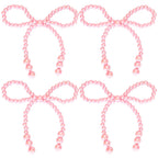 Gyufise 15Pcs Pearl Bow Cake Toppers – Elegant Cake Decorations for Weddings, Birthdays, Baby Showers