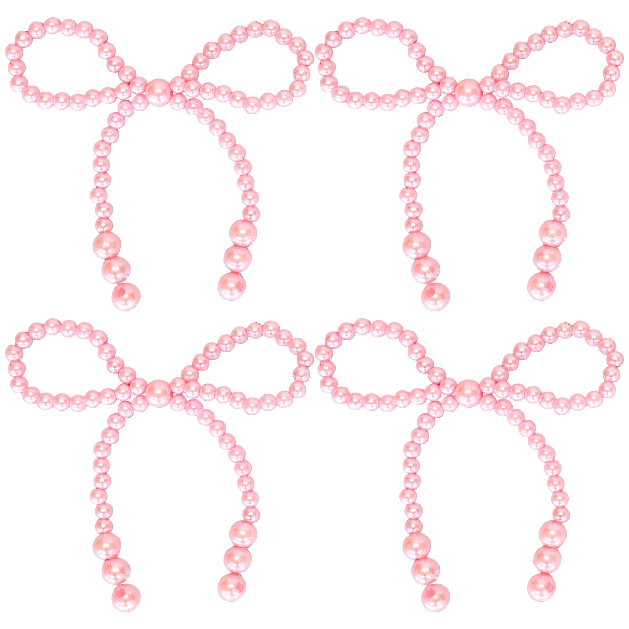Gyufise 15Pcs Pearl Bow Cake Toppers – Elegant Cake Decorations for Weddings, Birthdays, Baby Showers