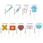 Gyufise Nurse Cupcake Toppers – 36Pcs RN Graduation Cake Picks for Medical Theme Parties